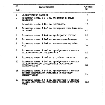 Состав фльбома. Типовой проект A-II,III,IV-300-421.88Альбом 8 Части 1,2,3,4,5 Сметы